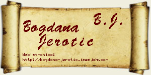 Bogdana Jerotić vizit kartica